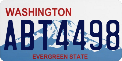WA license plate ABT4498