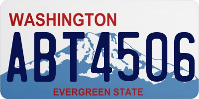 WA license plate ABT4506