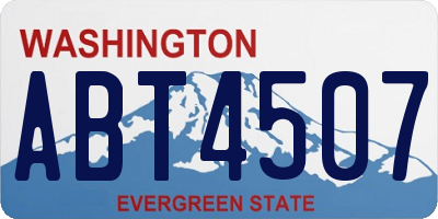 WA license plate ABT4507