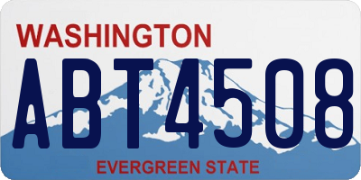 WA license plate ABT4508