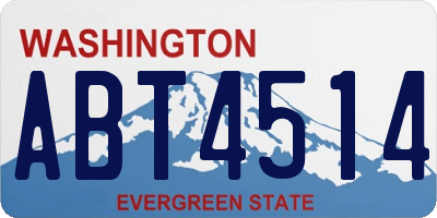 WA license plate ABT4514