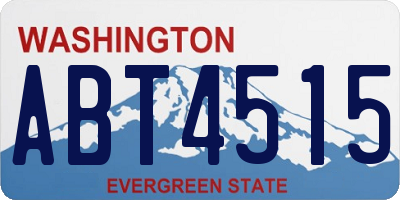 WA license plate ABT4515