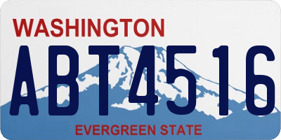 WA license plate ABT4516