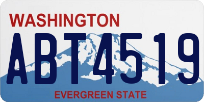 WA license plate ABT4519