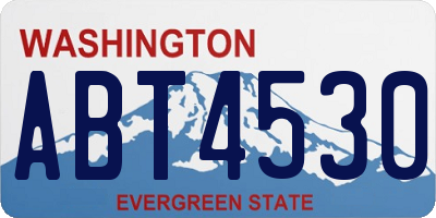 WA license plate ABT4530