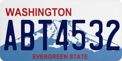 WA license plate ABT4532