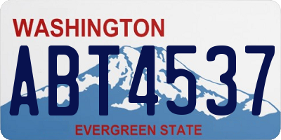 WA license plate ABT4537