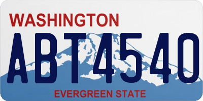 WA license plate ABT4540