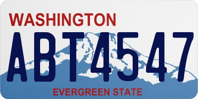 WA license plate ABT4547