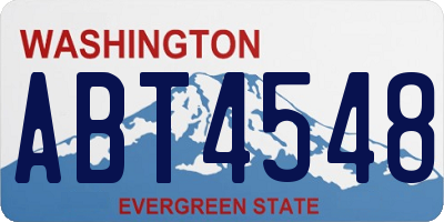 WA license plate ABT4548