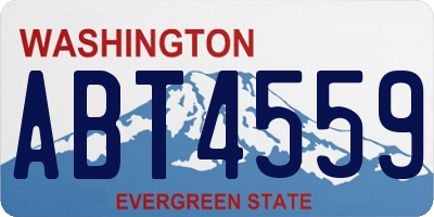 WA license plate ABT4559