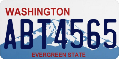 WA license plate ABT4565
