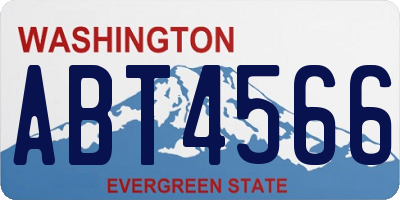 WA license plate ABT4566