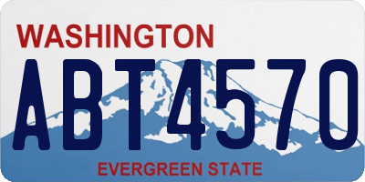 WA license plate ABT4570