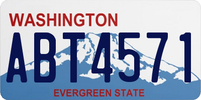 WA license plate ABT4571