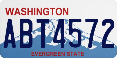 WA license plate ABT4572