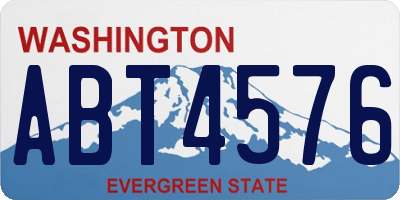 WA license plate ABT4576