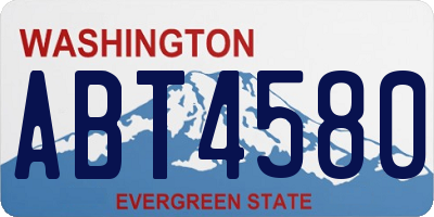 WA license plate ABT4580