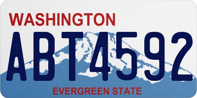 WA license plate ABT4592