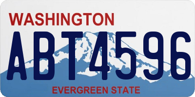 WA license plate ABT4596