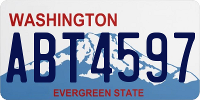 WA license plate ABT4597