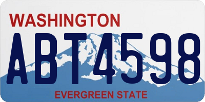 WA license plate ABT4598