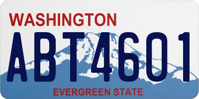 WA license plate ABT4601