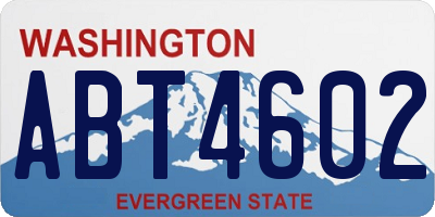 WA license plate ABT4602
