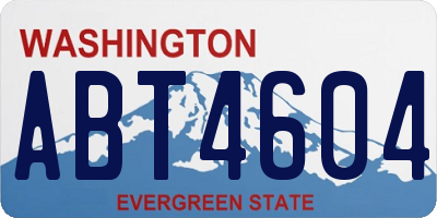 WA license plate ABT4604