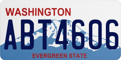 WA license plate ABT4606