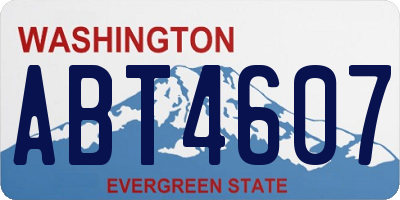 WA license plate ABT4607