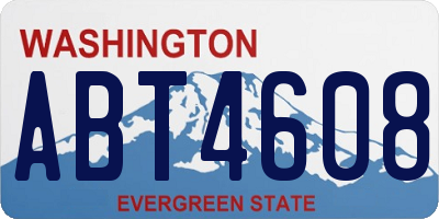 WA license plate ABT4608