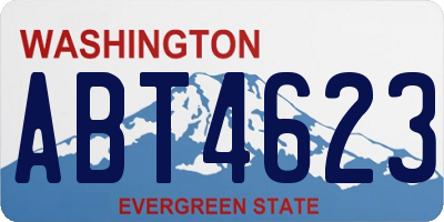 WA license plate ABT4623