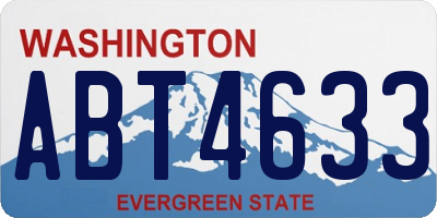 WA license plate ABT4633