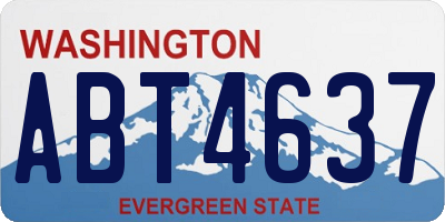 WA license plate ABT4637