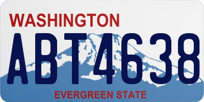 WA license plate ABT4638