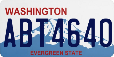 WA license plate ABT4640