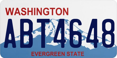 WA license plate ABT4648