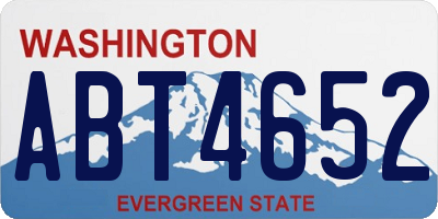 WA license plate ABT4652