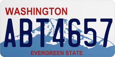 WA license plate ABT4657