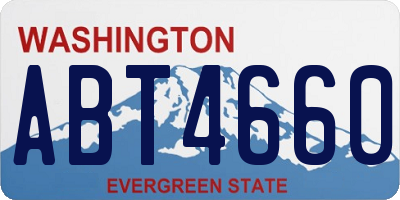 WA license plate ABT4660