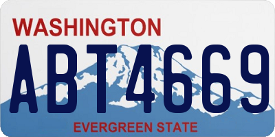 WA license plate ABT4669
