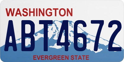 WA license plate ABT4672