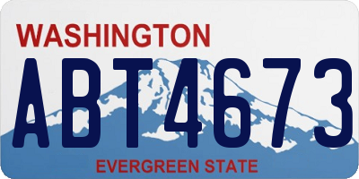 WA license plate ABT4673
