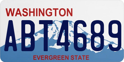 WA license plate ABT4689