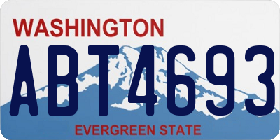 WA license plate ABT4693