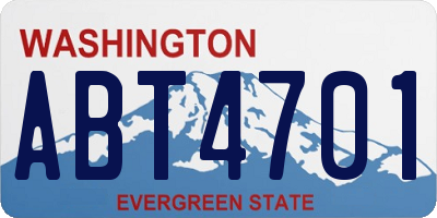 WA license plate ABT4701