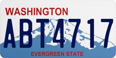 WA license plate ABT4717