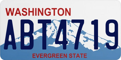 WA license plate ABT4719
