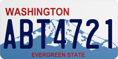 WA license plate ABT4721
